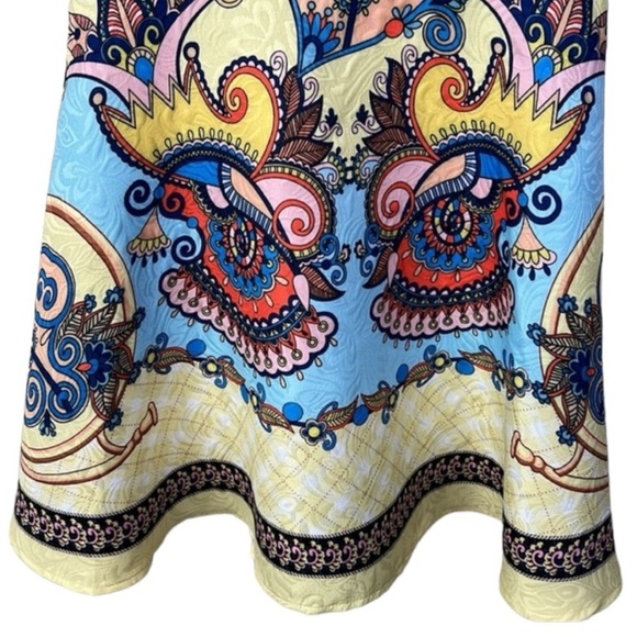 Comino Couture London Lemon Check Abstract Dress Size 8 - Picture 7 of 16